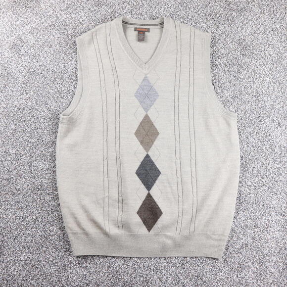 Dockers Other - Men's Dockers Sweater Vest Mens XL Brown Argyle Sleeveless